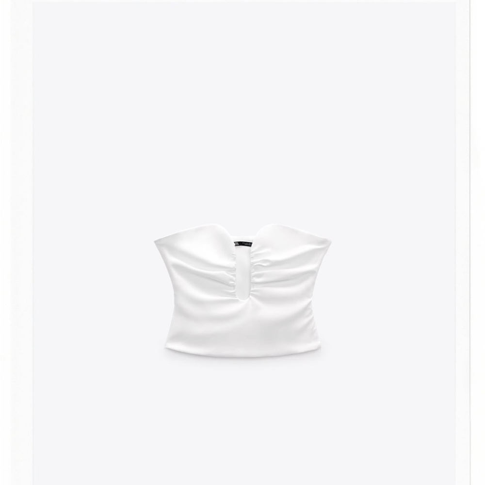 Zara sweetheart neckline top